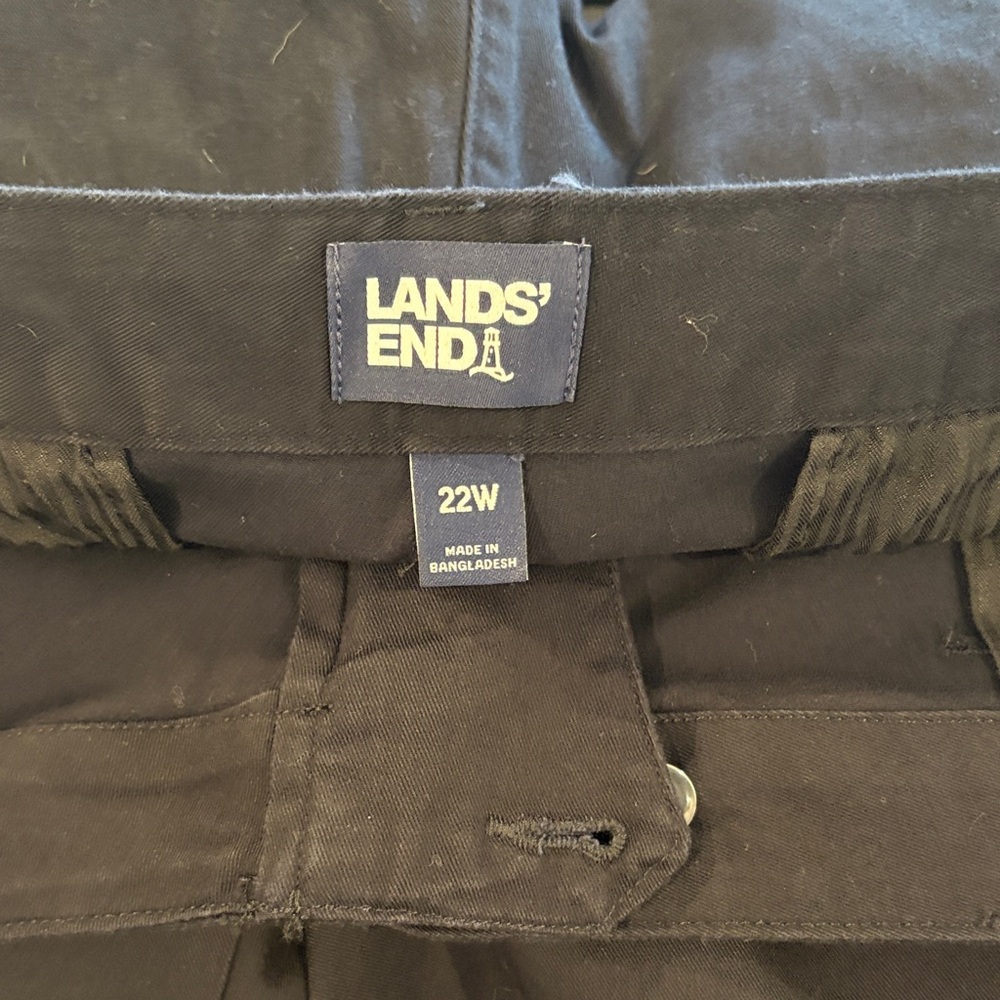 Lands' End Classic Black Trousers